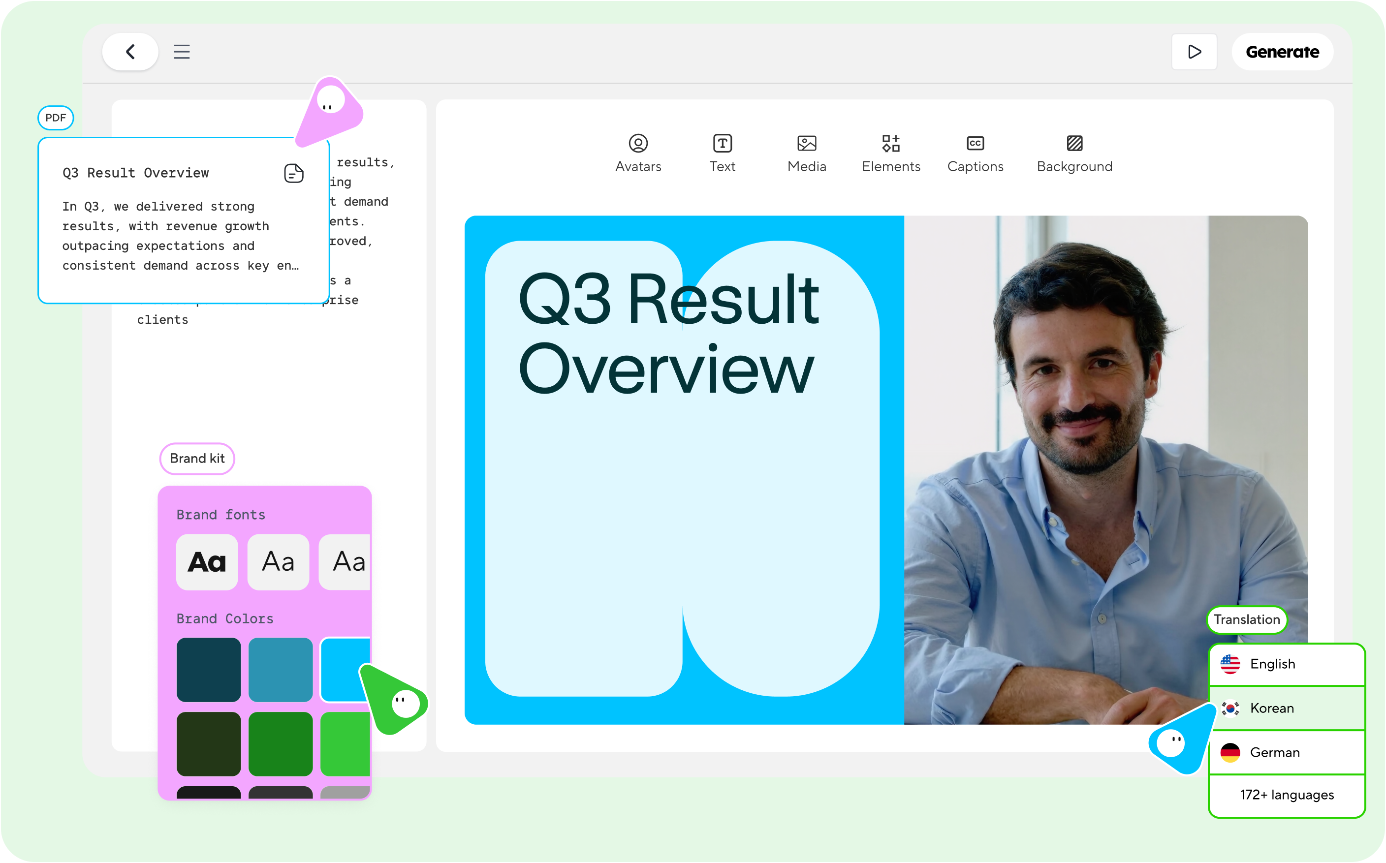 AI Studio editor